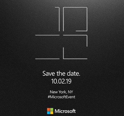 微软宣布10月2日举行发布会：发布新款Surface