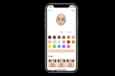 利用3D结构光技术苹果推出Memoji功能表情包开启私人定制