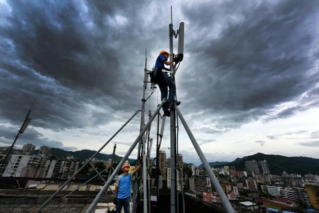 中国移动5G基站施工现场