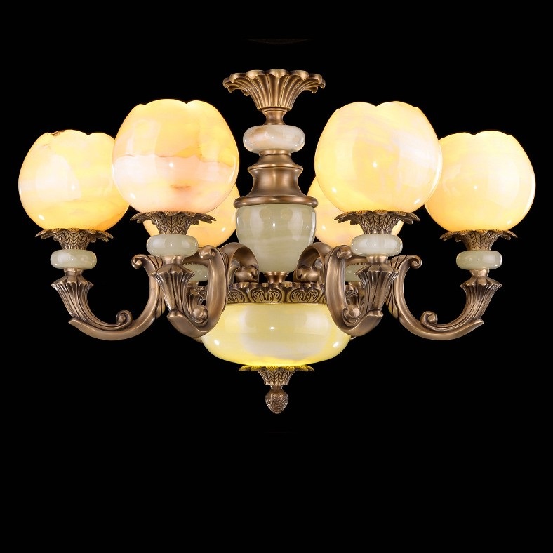 全铜云石玉石灯02